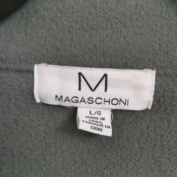 Magaschoni Olive Utility Jacket with Gold Buttons - Picture 2 of 5